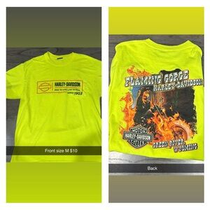Harley-Davidson Neon Yellow Kids Short Sleeve Graphic Tee